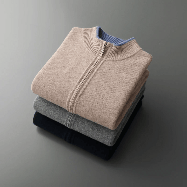 Men's Cashmere Zip Jacket – Laurent