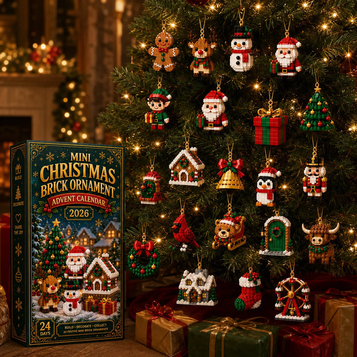 Christmas Advent Calendar with 24 Mini Building Block Sets