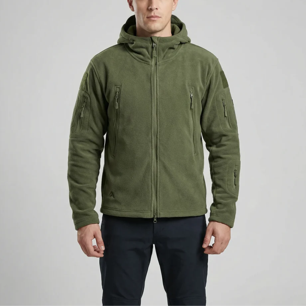 Hooded Full-Zip Fleece Jacket For Men