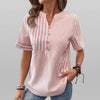 Women’s Lightweight Striped Blouse with Mandarin Collar