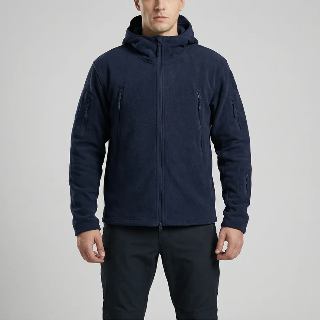 Hooded Full-Zip Fleece Jacket For Men