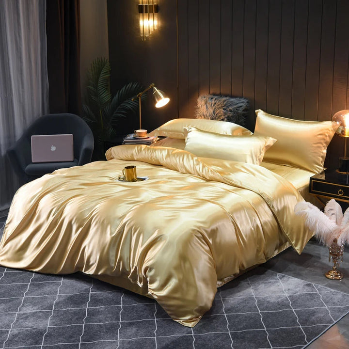 Silky Satin Bedding Set Indulge in Luxurious Comfort