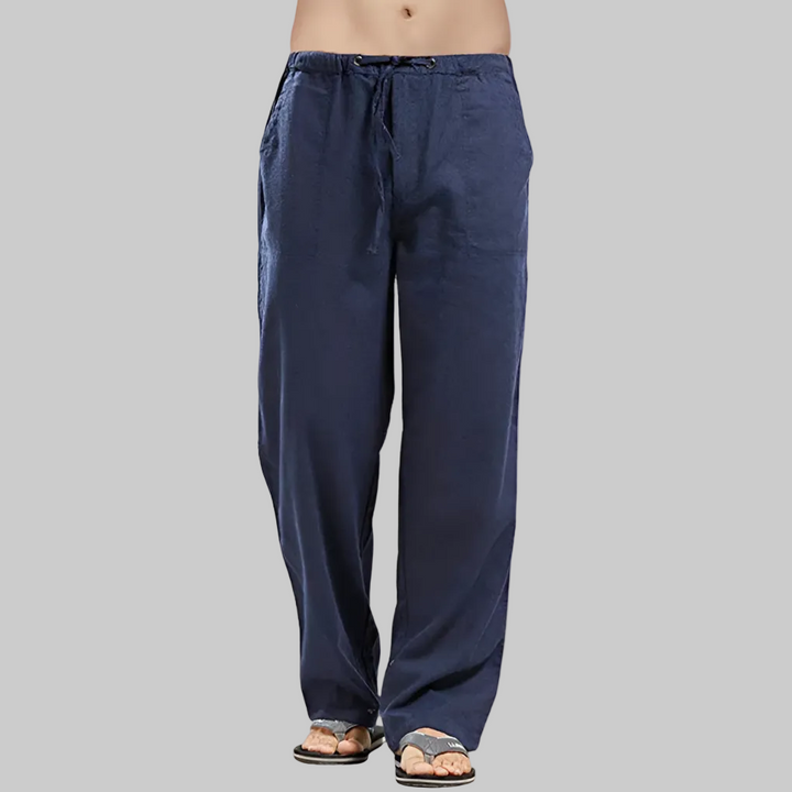 Breathable Linen Men's Pants with Oversized Fit
