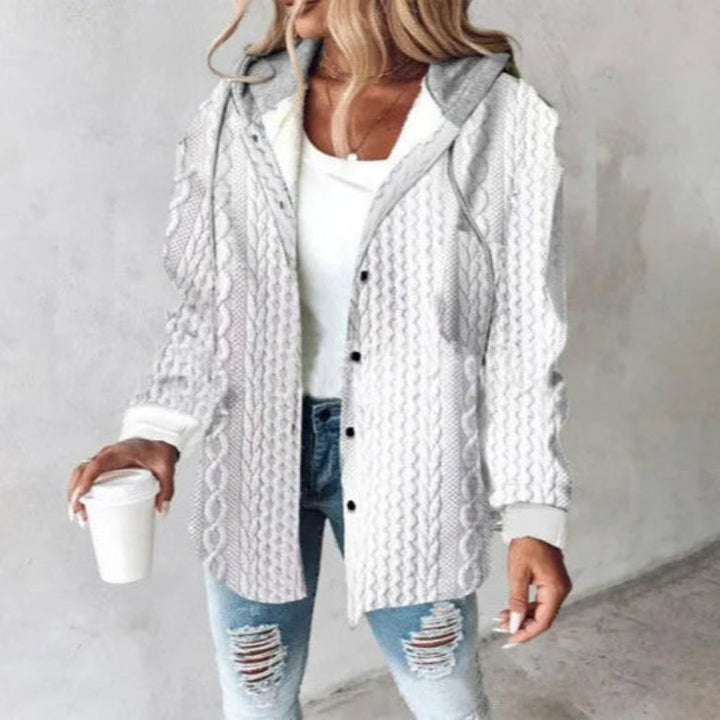 Checked Hooded Jacket for Women