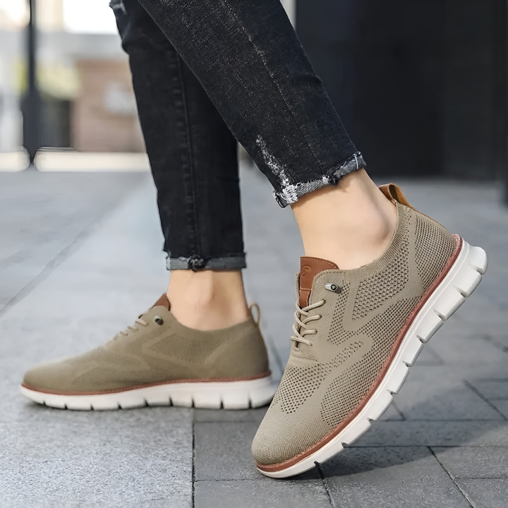 Breathable Woven Mesh Lace-Up Sneaker for Women
