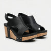 Open-Toe Wedge Sandal With Cork Platform