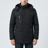 Fleece-Lined Hooded Winter Men's Jacket