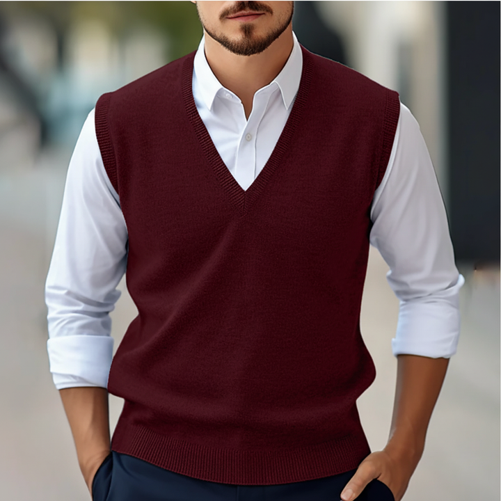 Sleeveless Knitted Cotton Vest - Bobby