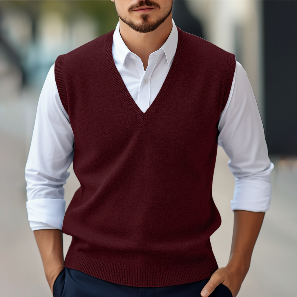 Sleeveless Knitted Cotton Vest - Bobby