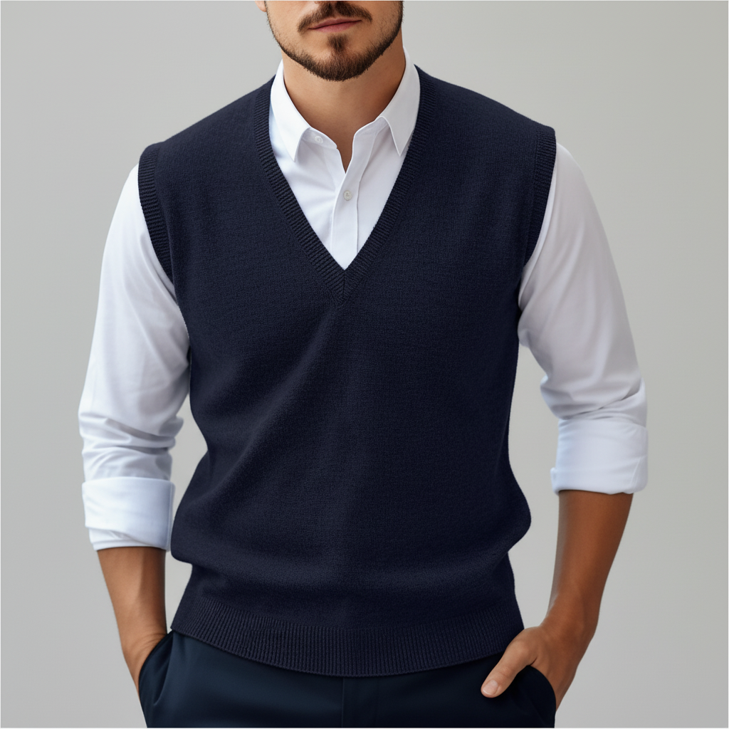 Sleeveless Knitted Cotton Vest - Bobby