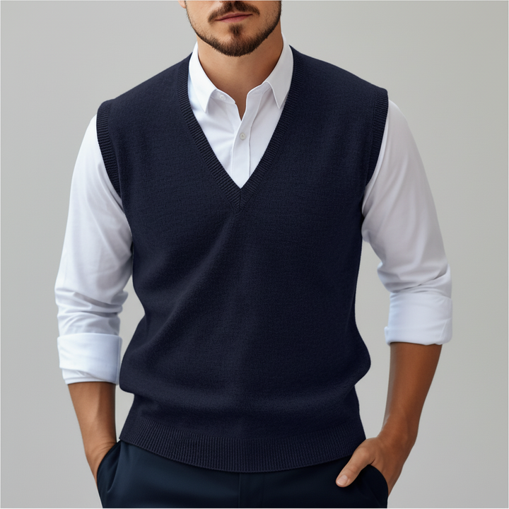 Sleeveless Knitted Cotton Vest - Bobby