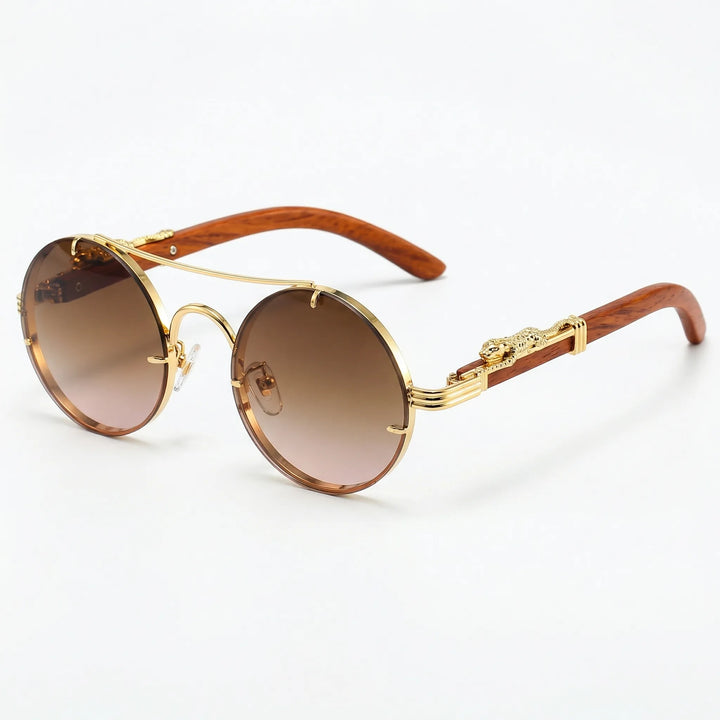 Auralynx - Round Frame Vintage-Inspired Fashion Sunglasses
