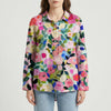 Long-Sleeve Floral Button-Down Blouse