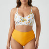 Swimsuit Floral Halter Tie Bikini Set