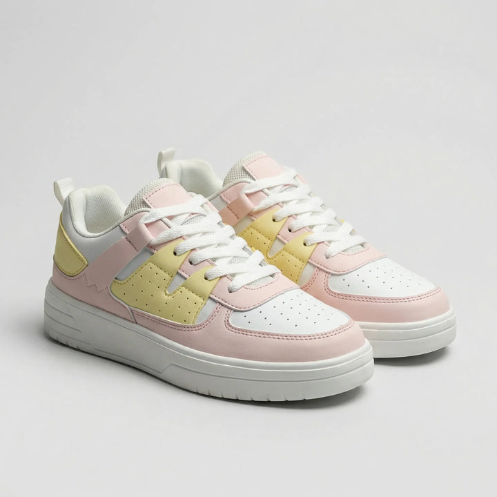 Bloompace - Color-Block Low-Top Lace-Up Sneaker