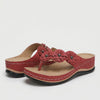 Wedge Flip-Flop Sandal With Floral Detail