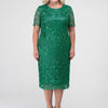 Floral Lace Overlay Midi Dress