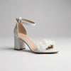 Block Heel Sandals for Women With Floral Toe