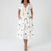 Floral Print A-Line Midi Dress