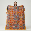 Reversible Boho-Print Bed Blanket