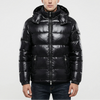 Glossy Quilted Hooded Puffer Jacket