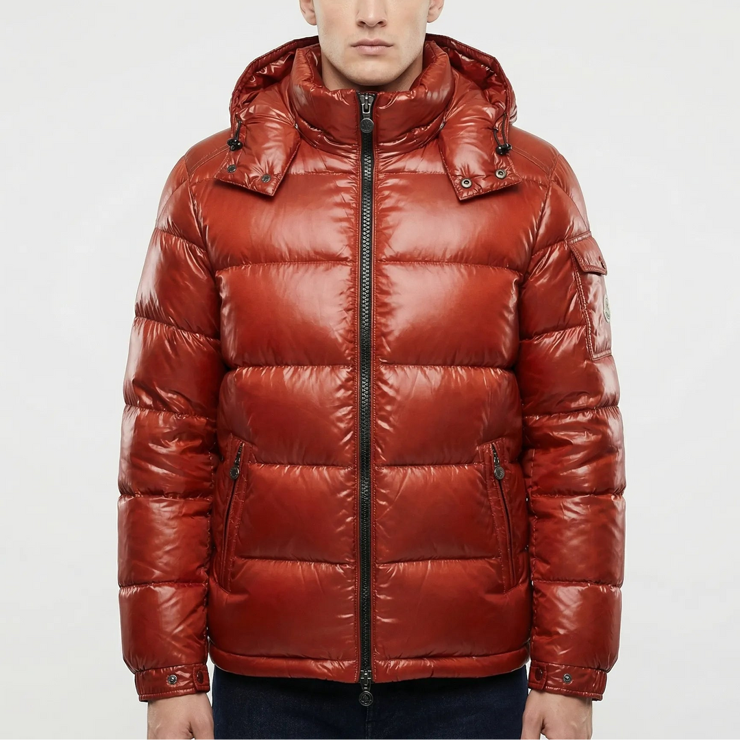 Boltusk - Glossy Quilted Hooded Puffer Jacket
