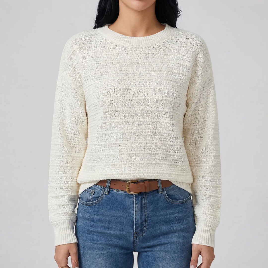 Bowvelle - Relaxed Fit Pullover With Back Bow Detail