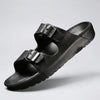 Double Buckle Open-Toe Slide Sandals for Men