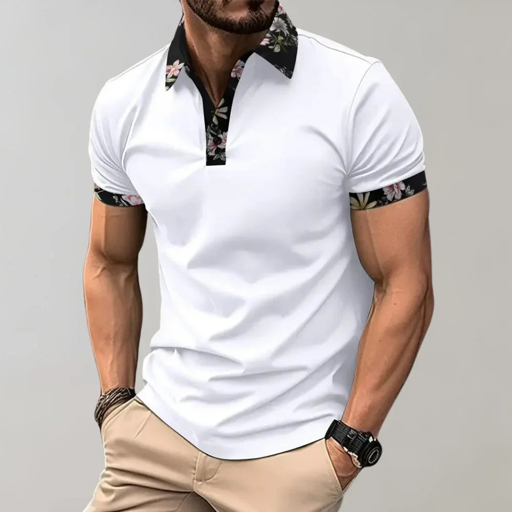 Classic Fit Short Sleeve Polo Shirt for Men