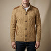 Lined Cable-Knit Cardigan