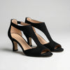 Peep-Toe Heeled Sandal With Cutout Detail