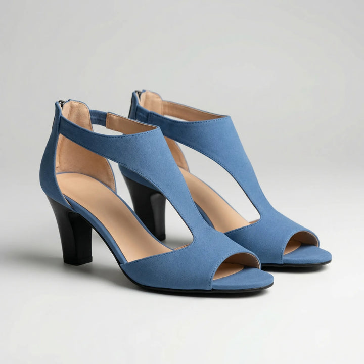 Caletti - Peep-Toe Heeled Sandal With Cutout Detail