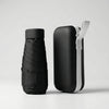 Compact Flat-Fold Travel Umbrella With Case