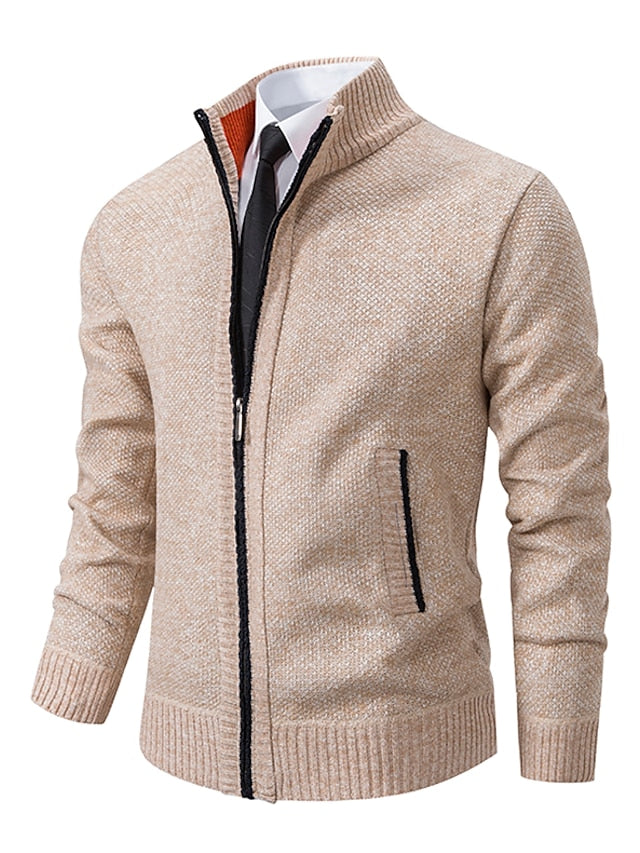 Men's Zip-Up Cardigan | Warm and Comfortable, Regular Fit
