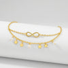 Layered Double-Chain Charm Anklet