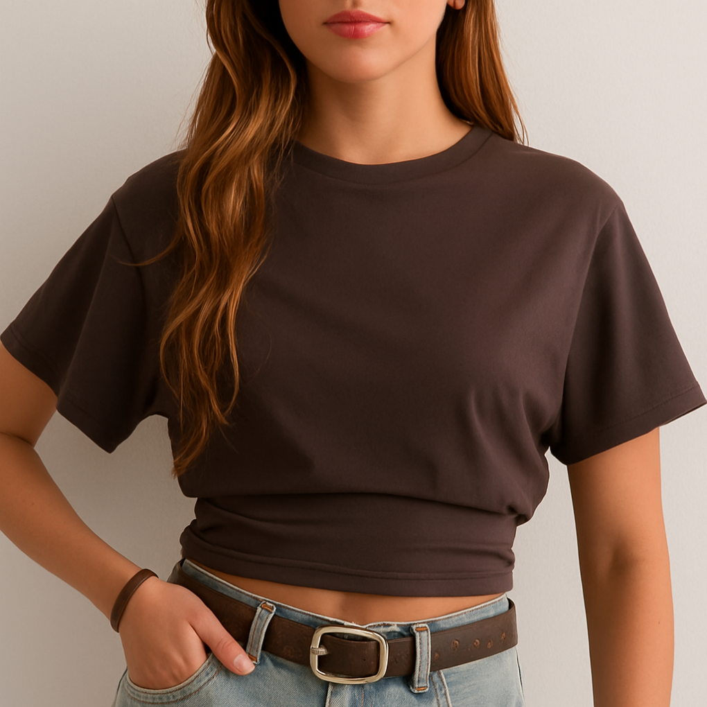 Classic Round Neck Summer T-Shirt for Women