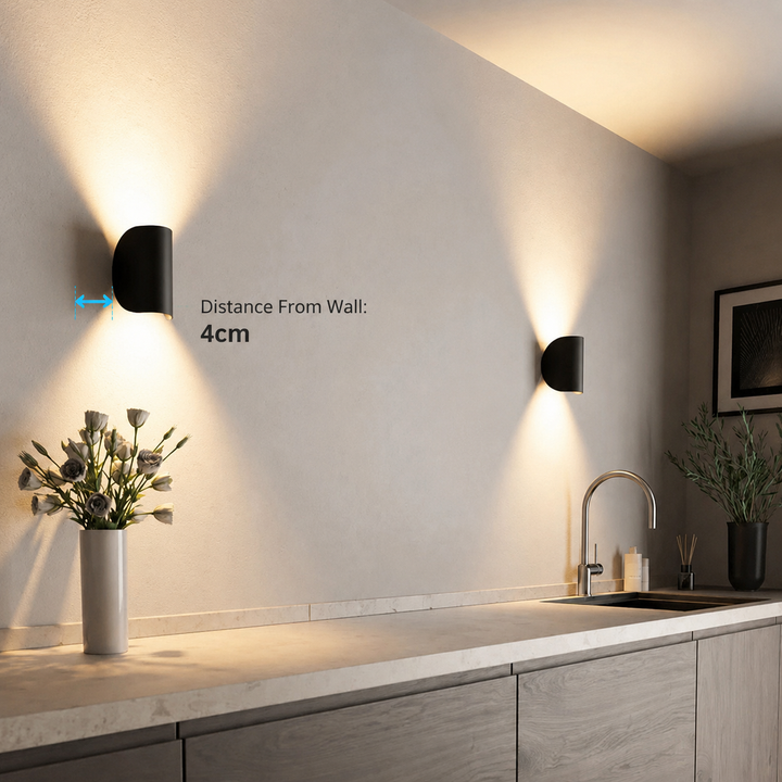 Adjustable Up-Down LED Wall Light – Warm Ambient Light, Modern Design