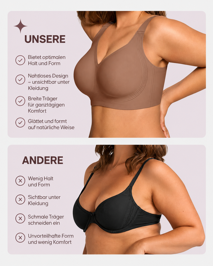 Comfortable Wire-Free Full-Coverage Jelly Bra with Smoothing Fit