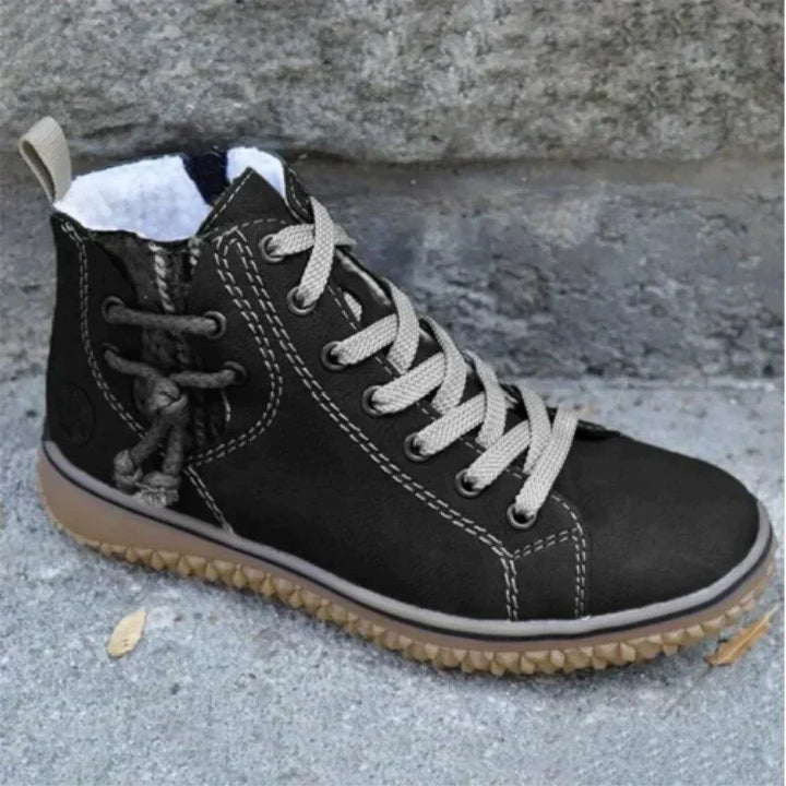 Classic Vintage Leather Winter Boots for Women – Sofia
