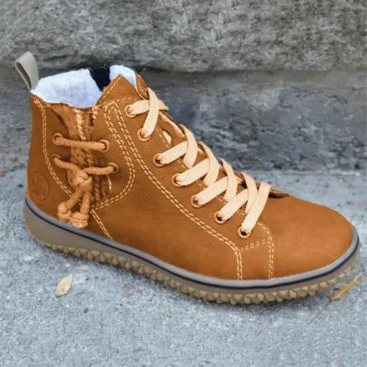 Classic Vintage Leather Winter Boots for Women – Sofia
