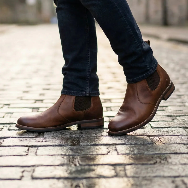 Chelvrox - Slip-On Ankle Chelsea Boot For Men