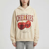 Graphic Cherry Print Pullover Hoodie