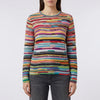 Multicolored Horizontal Stripe Knit Sweater