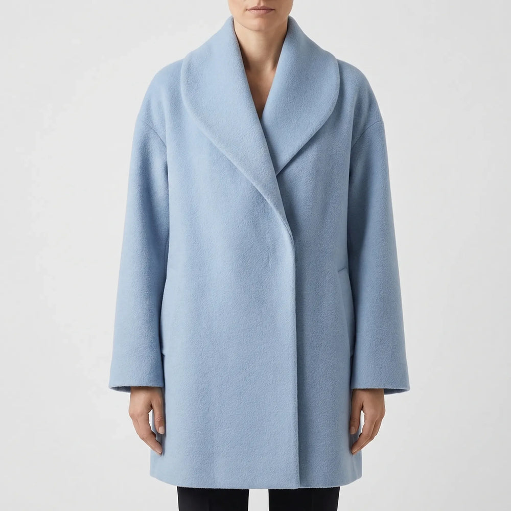 Clairette - Wide-Collar Hip-Length Women's Jacket
