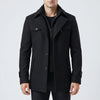 Lapel Collar Button-Front Men's Jacket