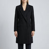 Double-Breasted Longline Winter Coat for Women