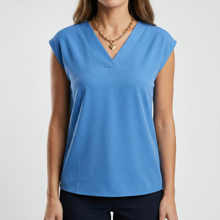 Clarine - Sleeveless V-Neck Women's Top