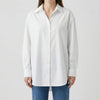 Relaxed Structured Button-Front Blouse