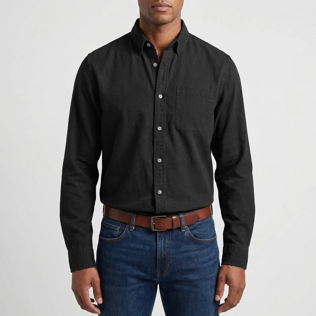 Clarvox - Regular Fit Solid Button-Up Shirt