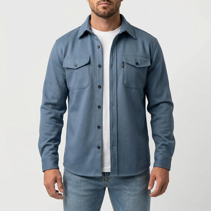 Classivo - Long Sleeve Button-Down Chest Pocket Shirt